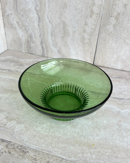 Vintage Green Glass Bowl