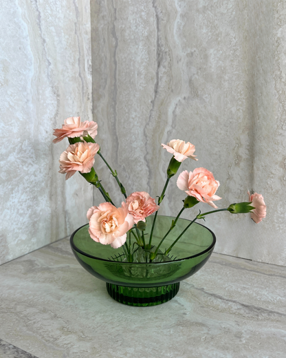 Vintage Green Glass Bowl