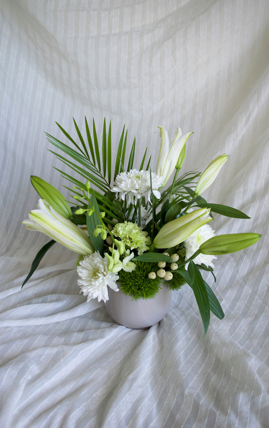 Deluxe - Neutral & Elegant - Designer's Choice Vase Arrangement